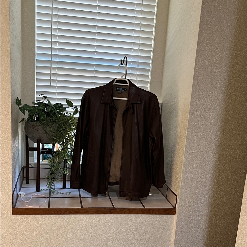 Ralph Lauren Polo Dark Brown Leather Jacket